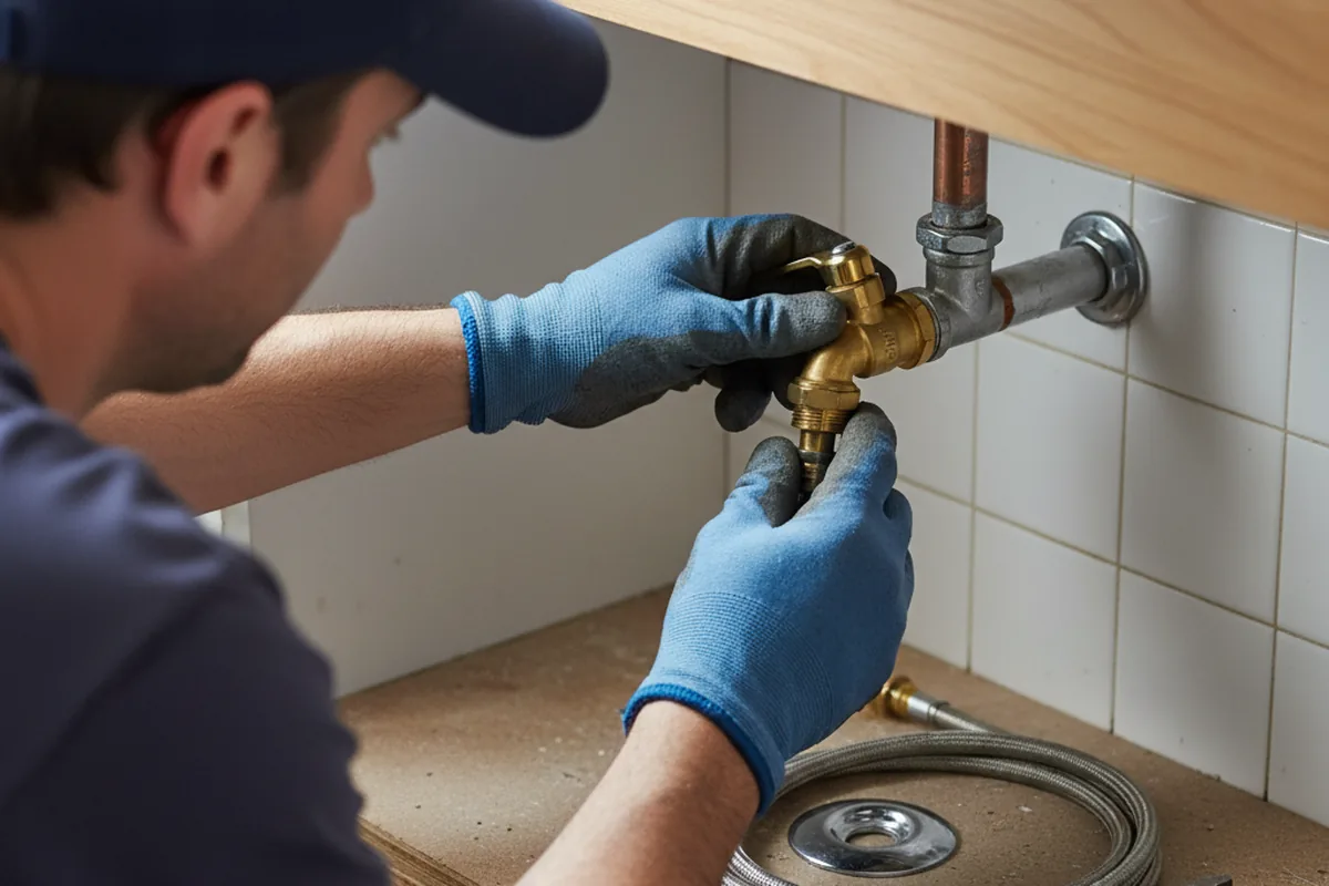 Shutoff valve and fitting work during Faucet and Fixture Repair in Newman Lake